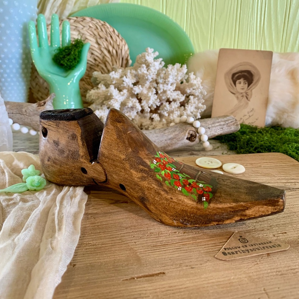 Antique Wood Shoe Form 🍓 Unique Home Decor / Rustic / Gift / Wooden / Nature